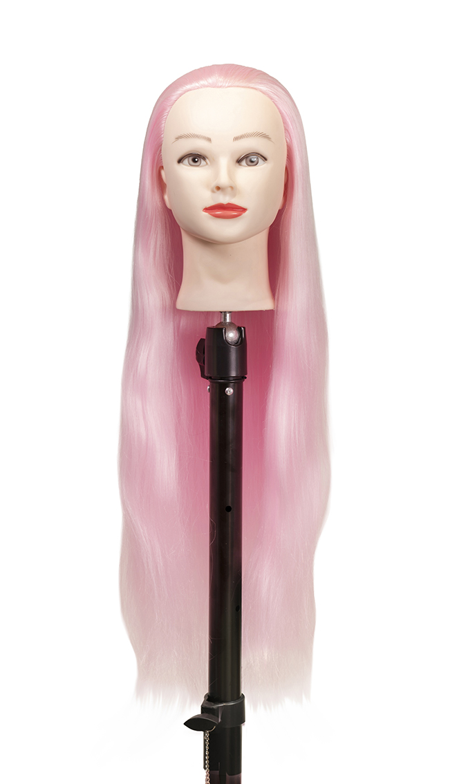 SENTETİK KUAFÖR EĞİTİM MANKENİ (YAKİ) ŞEKER/PEMBE#